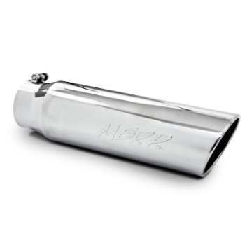Picture of MBRP Universal 5in OD Angled Rolled End 4in Inlet 18in Lgth T304 Exhaust Tip