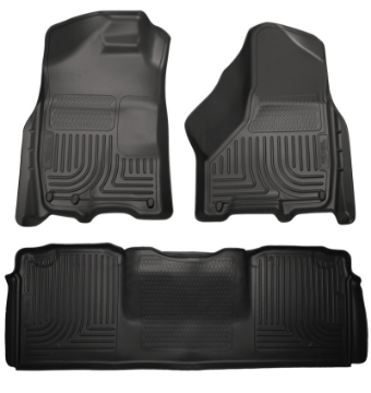 Picture of Husky Liners 10-12 Dodge Ram 2500-3500 Mega Cab WeatherBeater Combo Black Floor Liners