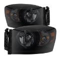 Picture of xTune Dodge Ram 1500 06-08 Amber Crystal Headlights Black Smoked HD-JH-DR06-AM-BSM