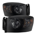 Picture of xTune Dodge Ram 1500 06-08 Amber Crystal Headlights Black Smoked HD-JH-DR06-AM-BSM