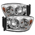Picture of xTune Dodge Ram 1500 06-08 - Ram 2500-3500 06-09 Amber Crystal Headlights Chrome HD-JH-DR06-AM-C