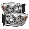 Picture of xTune Dodge Ram 1500 06-08 - Ram 2500-3500 06-09 Amber Crystal Headlights Chrome HD-JH-DR06-AM-C