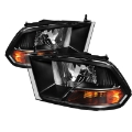 Picture of xTune Dodge Ram 1500 09-12  Non Quad Headlights  Crystal Headlights Black HD-JH-DR09-AM-BK