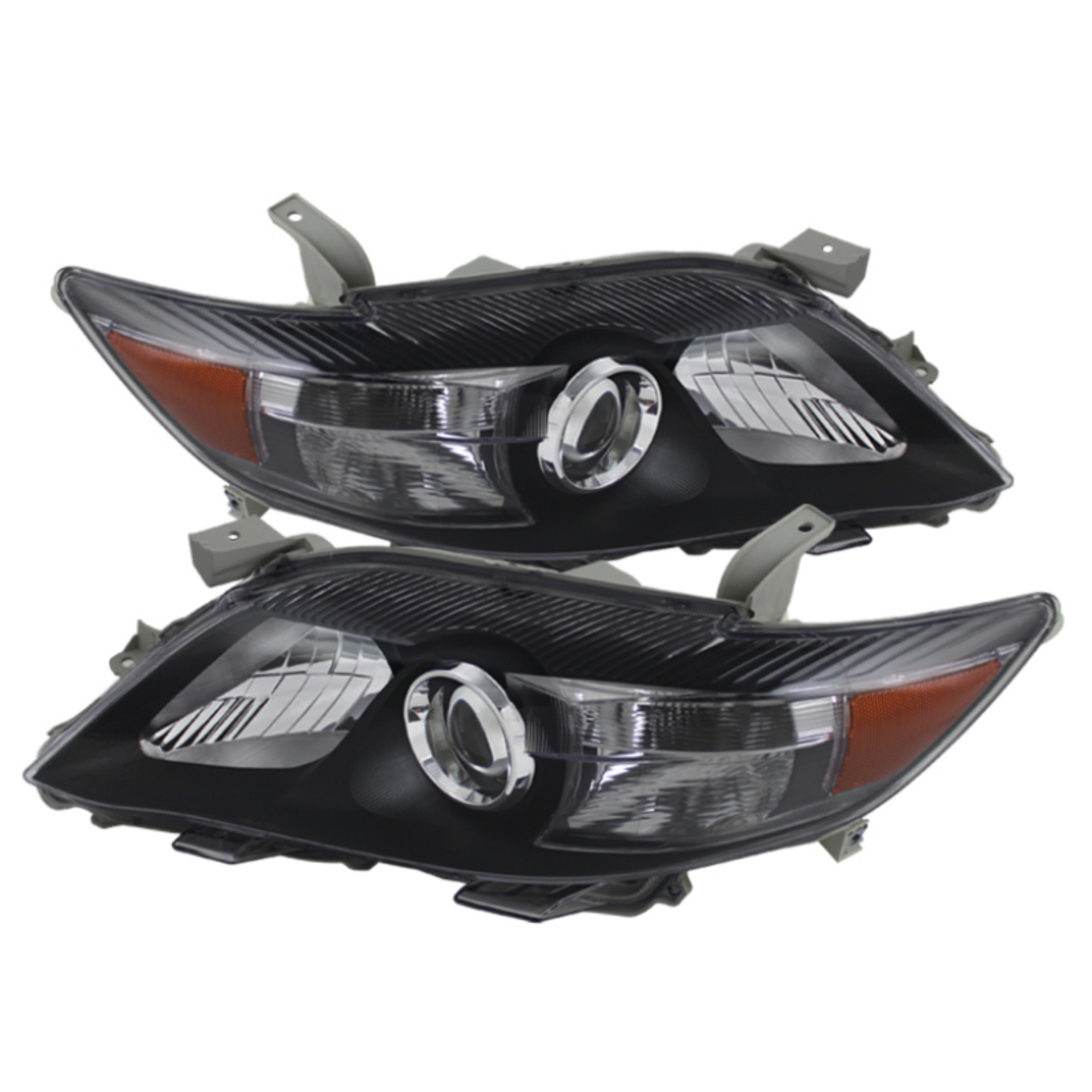 Picture of xTune Toyota Camry 10-11  USA Built-Nal  Amber Projector Headlights Black HD-JH-TCAM10-AM-BK