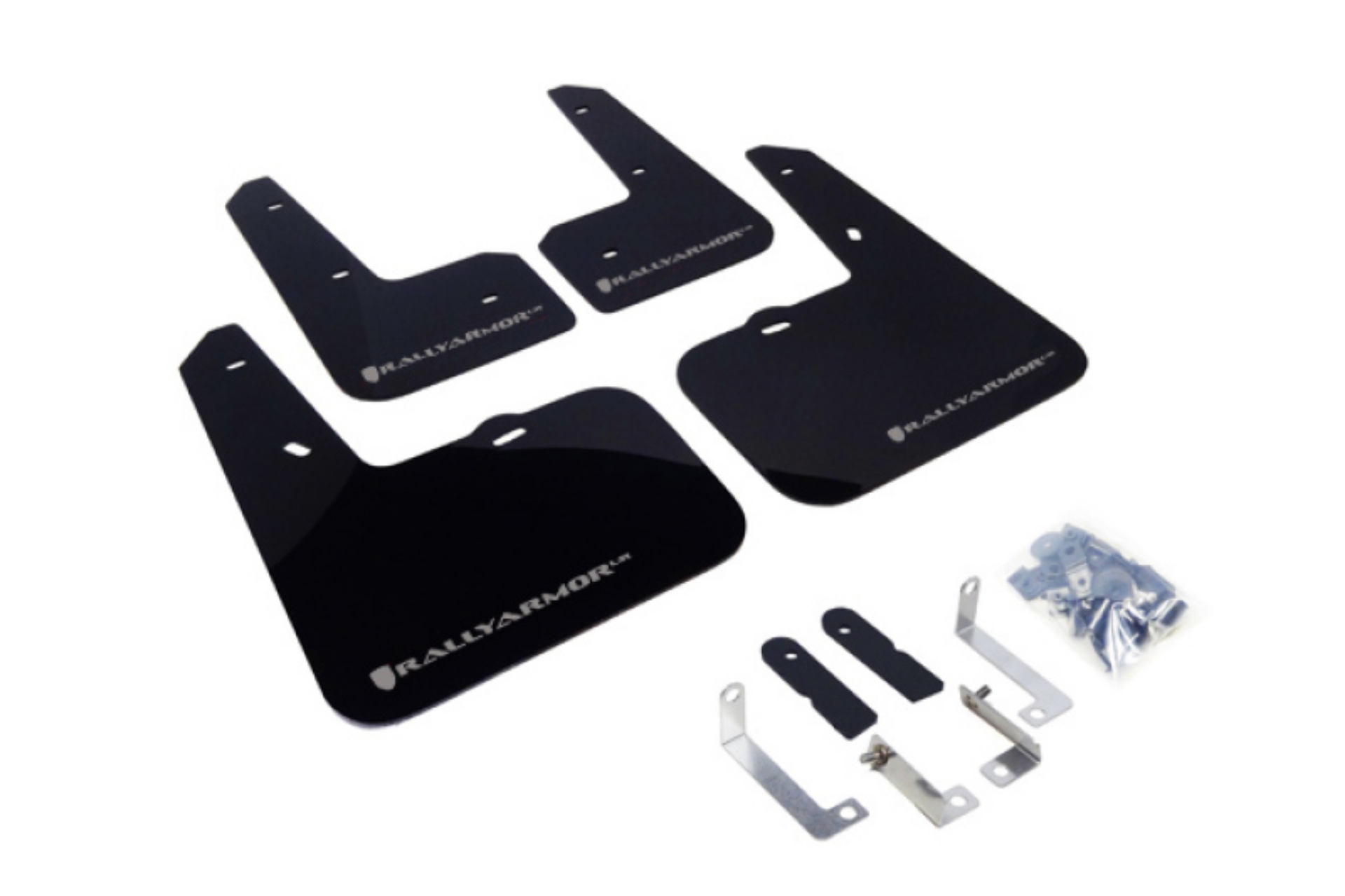 Picture of Rally Armor 12-18 Hyundai Veloster Black UR Mud Flap w- Silver Logo