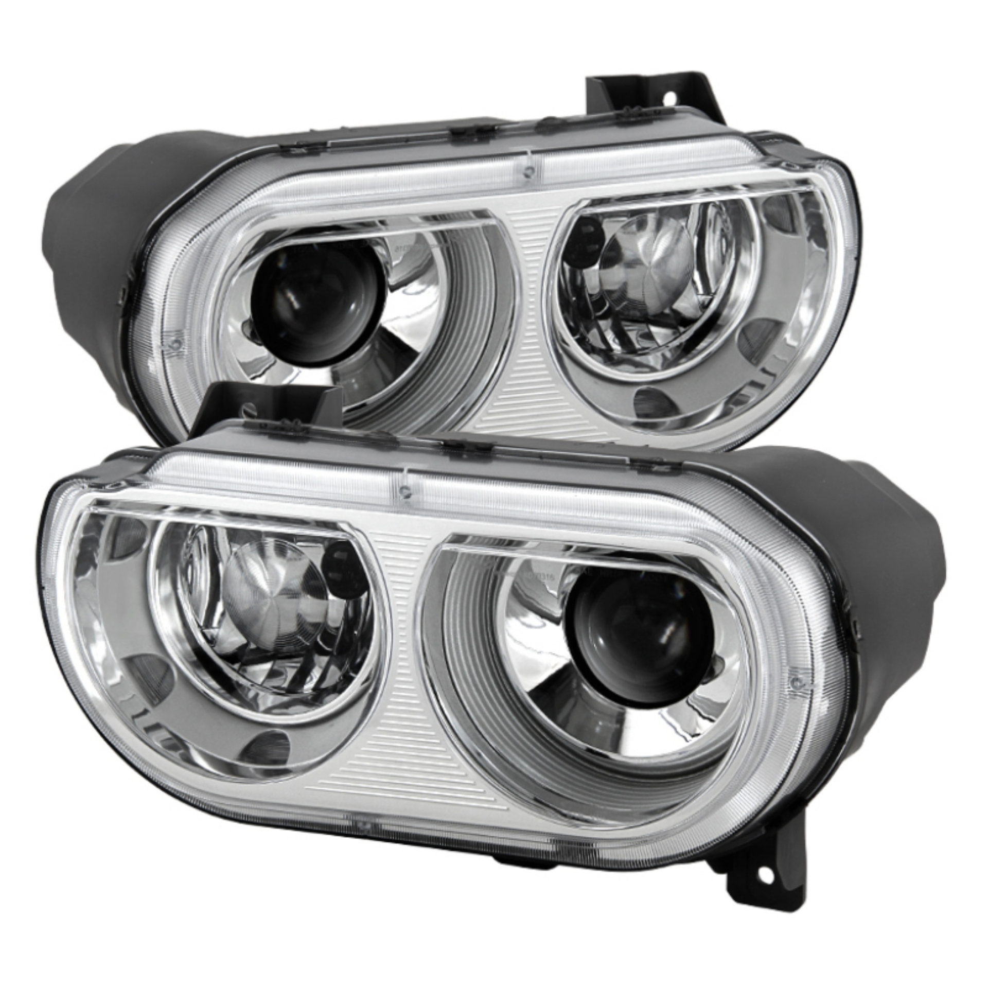 Picture of xTune Dodge Challenger 08-14 Xenon Hid Model Only Projector Headlamps Chrome HD-JH-DCHAL08-HID-C