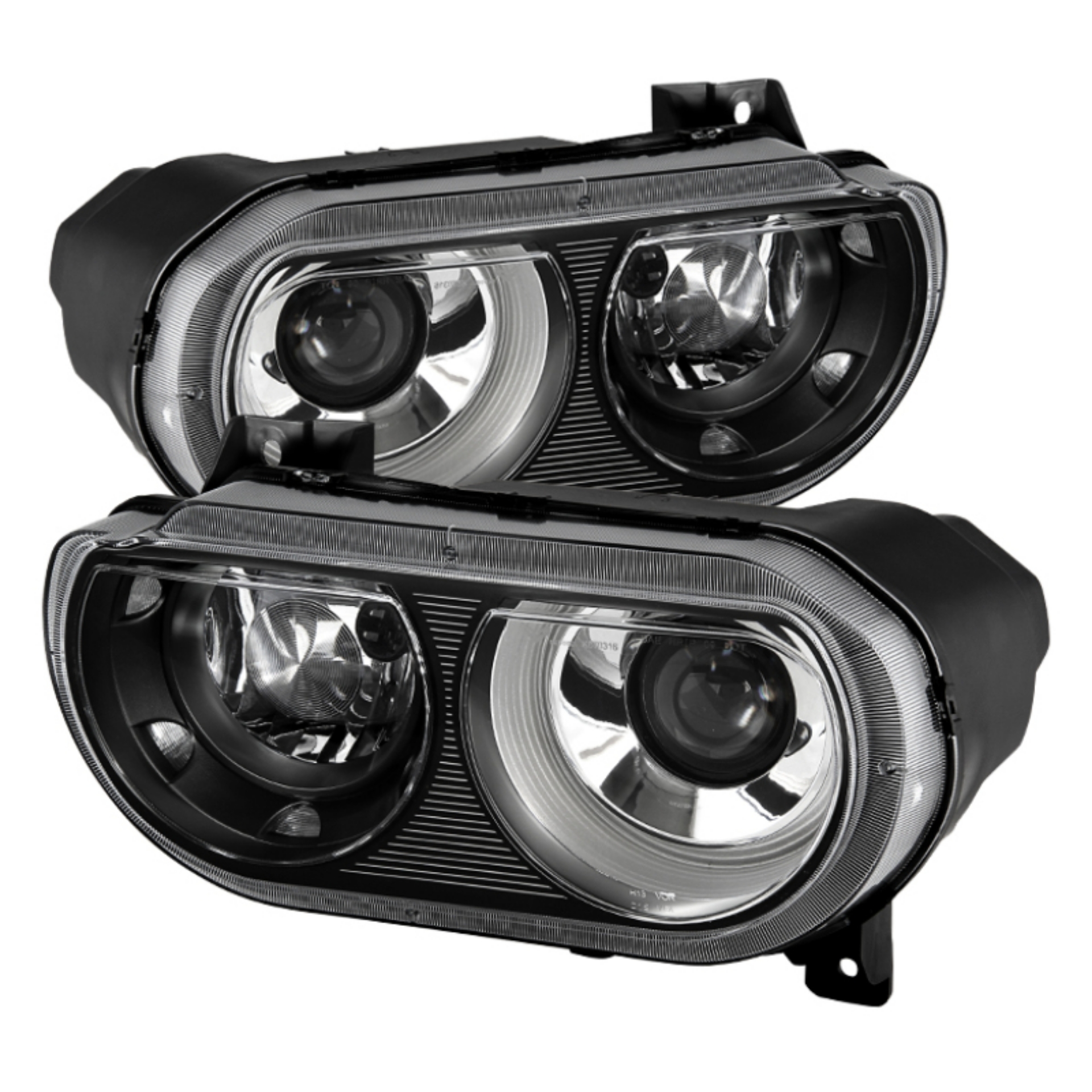 Picture of xTune Dodge Challenger 08-14 Xenon Hid Model Only Projector Headlamps Black HD-JH-DCHAL08-HID-BK