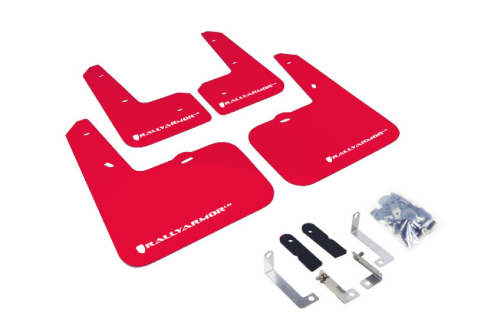 Picture of Rally Armor 12-18 Hyundai Veloster Red UR Mud Flap w- White Logo
