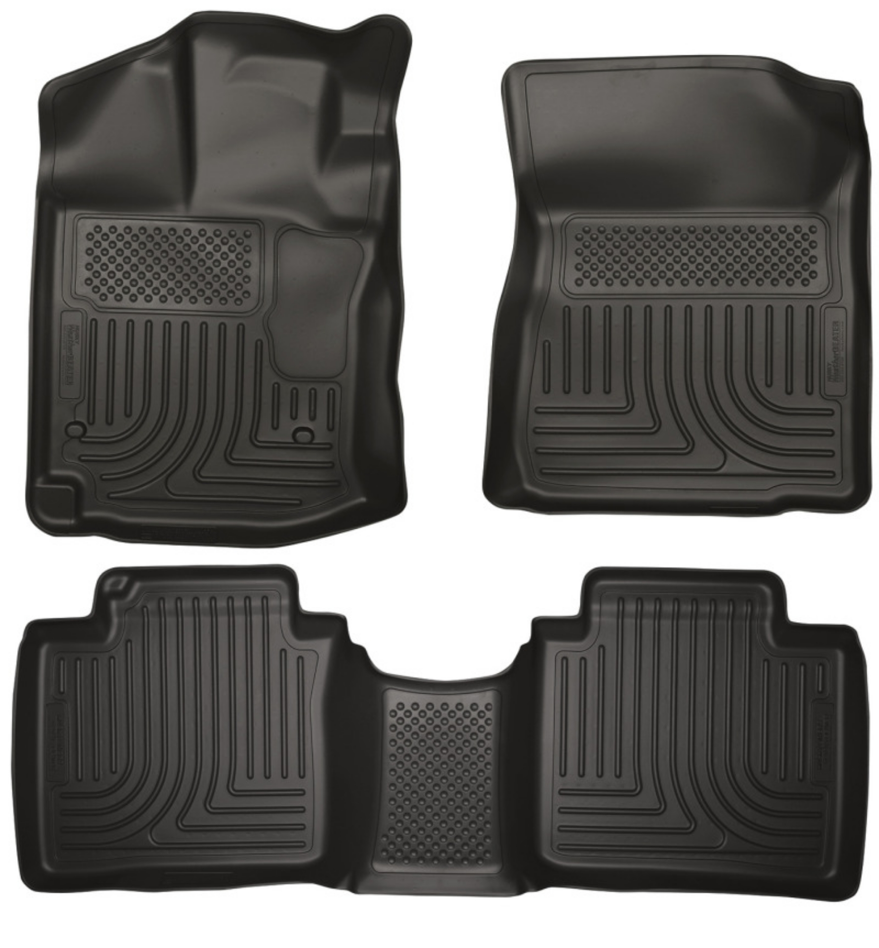 Picture of Husky Liners 12-13 Toyota Venza WeatherBeater Black Front & 2nd Seat Floor Liners