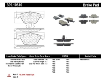 Picture of StopTech Performance 12 BMW X1 - 09-13 Z4 - 06 325 Series Exc E90 Front Brake Pads