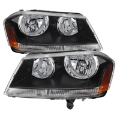 Picture of xTune Dodge Avenger 08-14 Crystal Headlights Black HD-JH-DA08-AM-BK