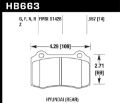 Picture of Hawk 10 Hyundai Genesis Coupe  Track w- Brembo Brakes DTC-60 Race Rear Brake Pads
