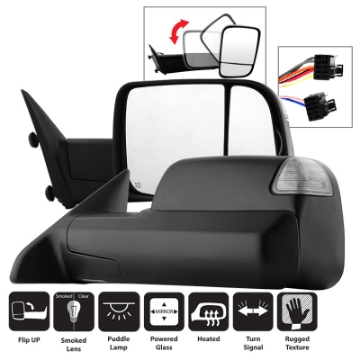 Picture of xTune Dodge Ram 1500 09-12 L&R Manual Extendable Power Heated Adjust Mirror MIR-DRAM09S-PWH-SET
