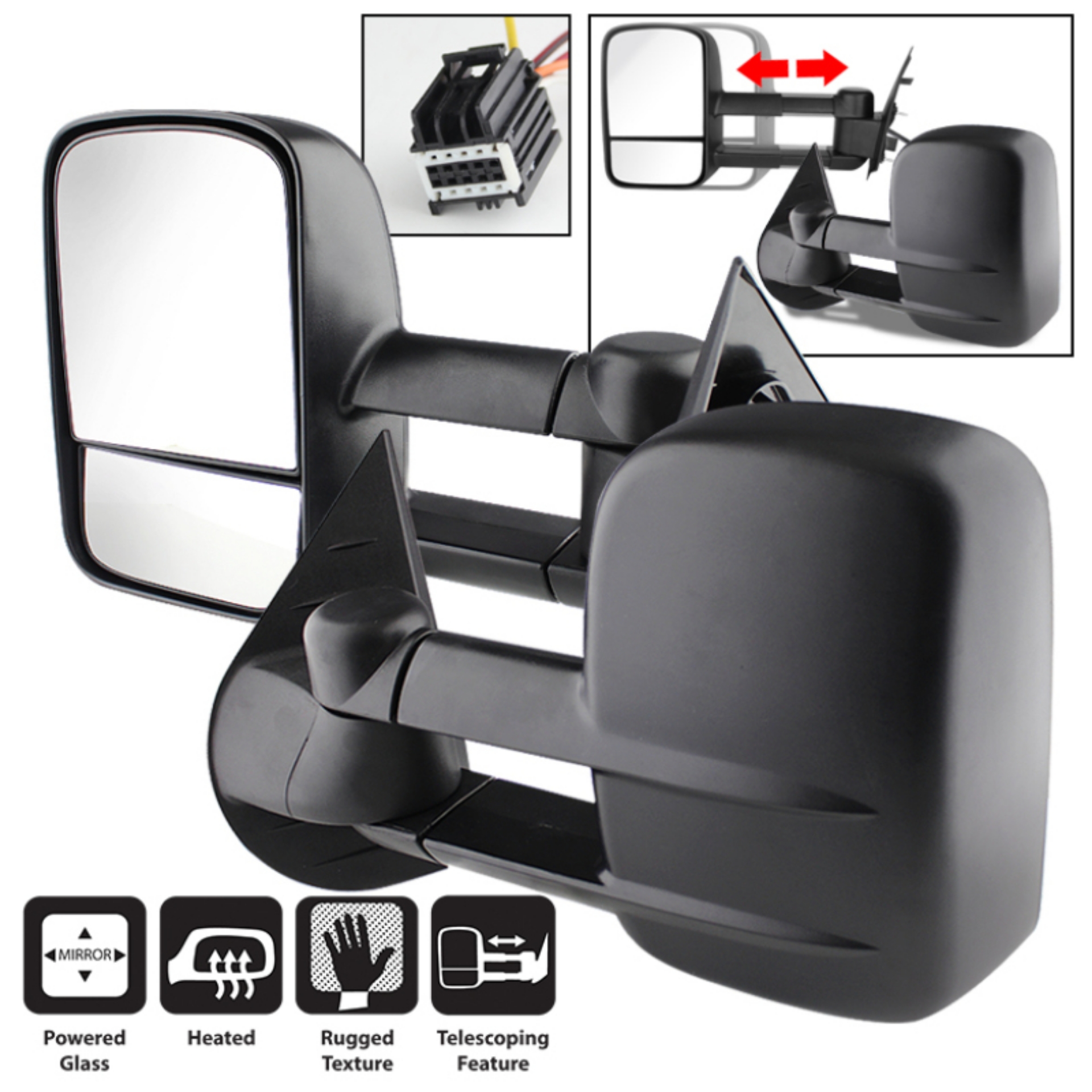 Picture of xTune Chevy Silverado 07-12 L&R Manual Extendable Power Heated Adjust Mirror MIR-CSIL07-PW-SET