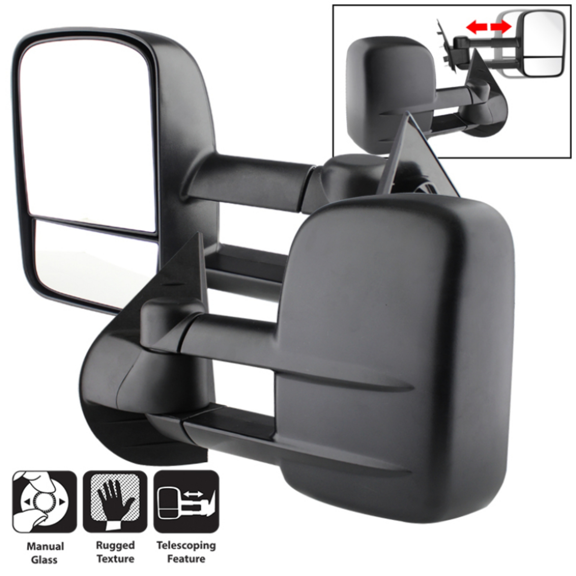 Picture of xTune Chevy Silverado 07-12 L&R Manual Extendable Manual Adjust Mirror MIR-CSIL07-MA-SET