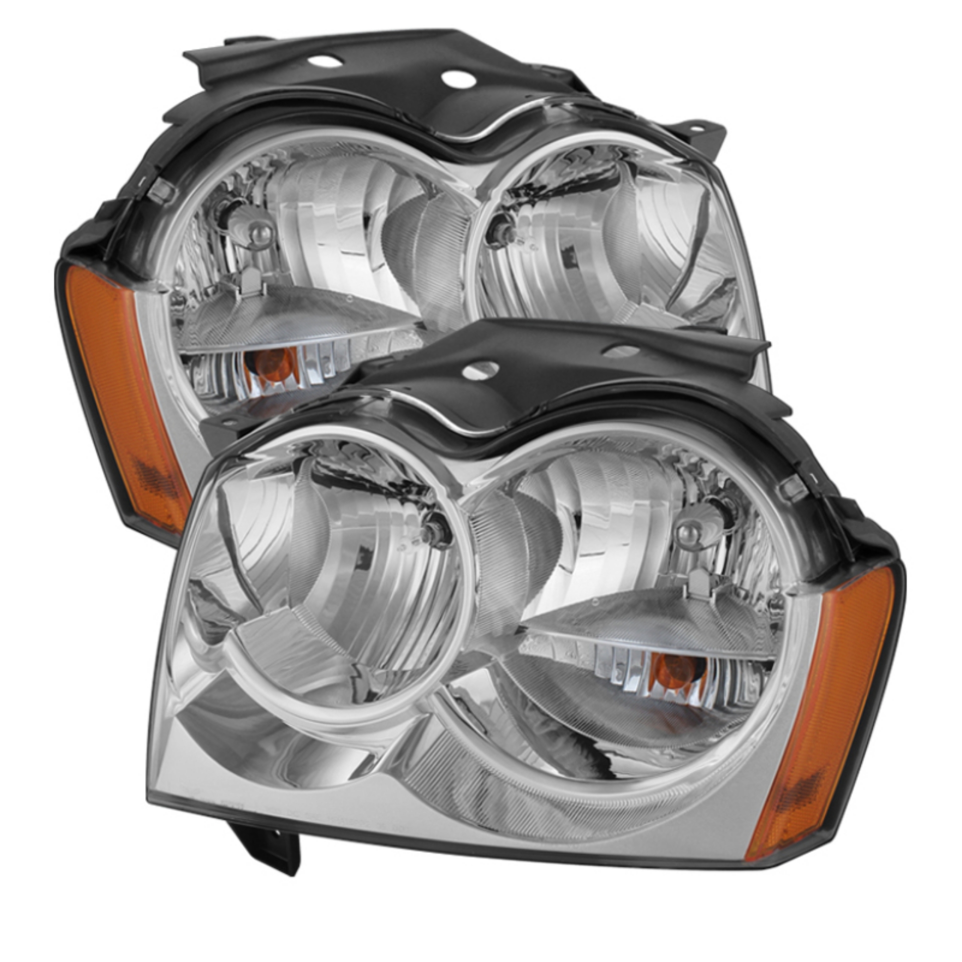 Picture of xTune Jeep Grand Cherokee 05-07 Crystal Headlights Chrome HD-JH-JGC05-AM-C