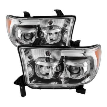Picture of xTune Toyota Tundra 07-13 Projector Headlights Eliminates AFS LED Halo Chrome PRO-JH-TTUN07-CFB-C