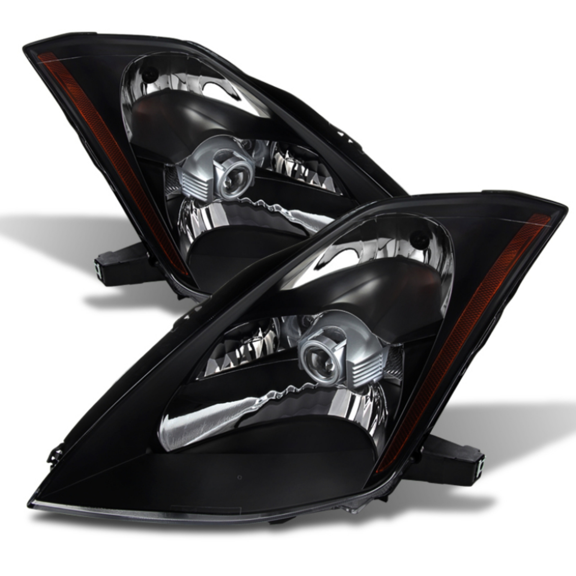 Picture of xTune Nissan 350Z 03-05 Crystal Headlights Xenon-Hid Model Only Black HD-JH-N350Z-HID-BK