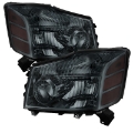 Picture of Xtune Nissan Titan 04-14 OEM Amber Head Lights Set Smoked HD-JH-NTI04-AM-SM
