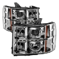 Picture of xTune GMC Sierra 1500-2500-3500 07-13 Projector Headlights LED Halo- Chrome PRO-JH-GSIE07-CFB-C