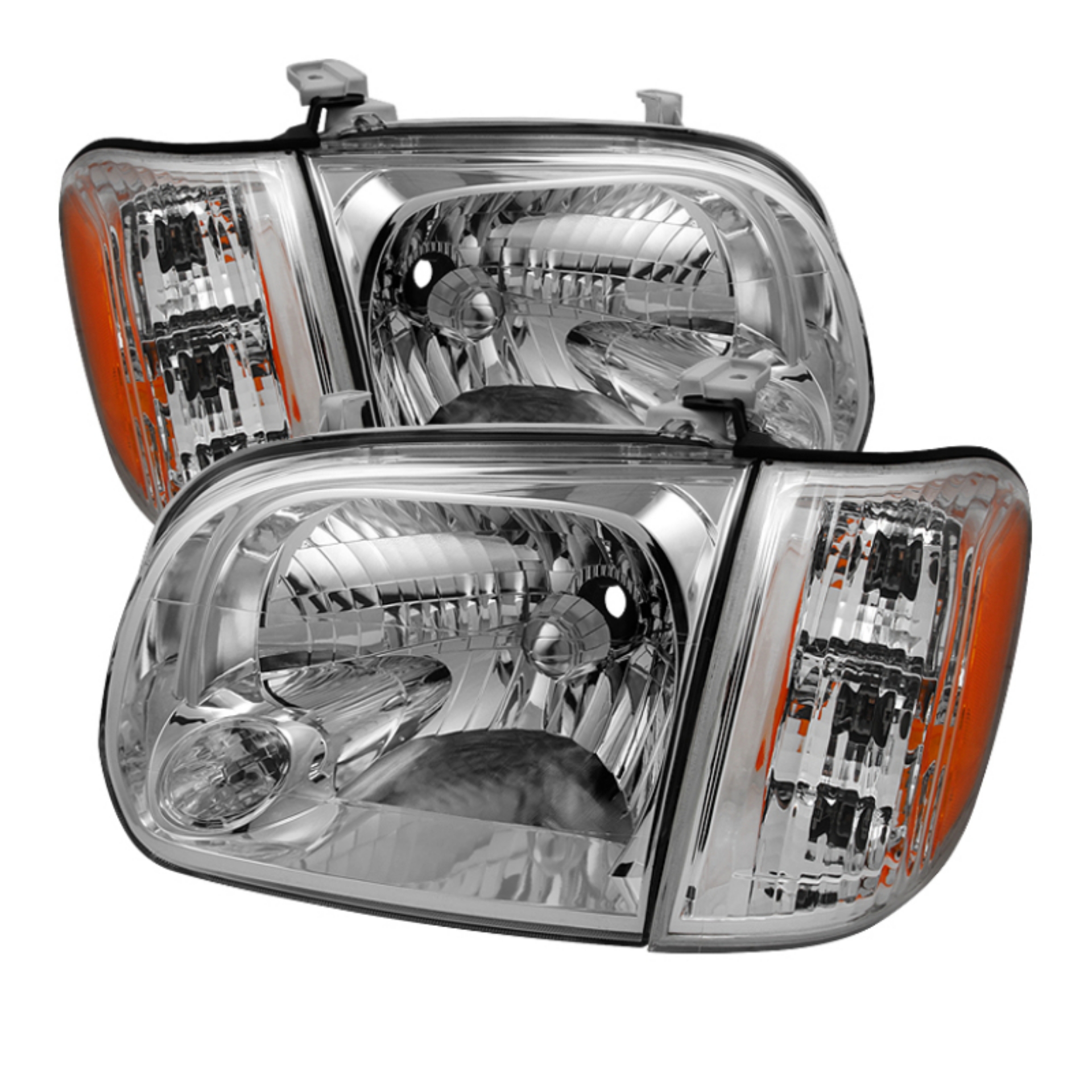 Picture of xTune Toyota Tundra Double Cab 05-06 OEM Style Headlights & Corner Lights Chrome HD-JH-TTUN05-AM-C
