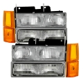 Picture of xTune GMC Yukon 94-99 Headlights w- Corner & Parking Lights 8pcs Sets - OEM HD-JH-GCK94-OE-C-SET