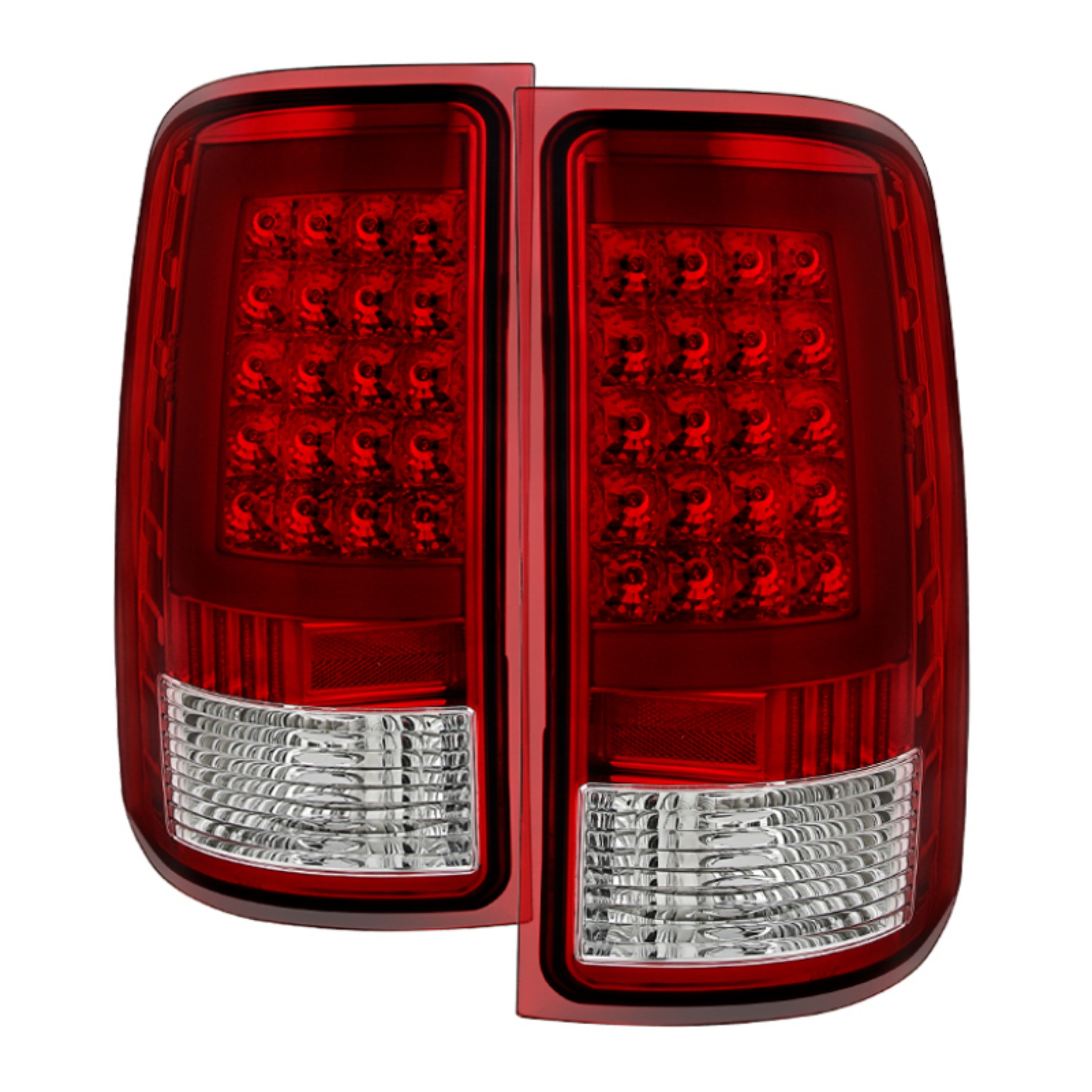 Picture of xTune GMC Sierra 07-13 LED Tail Lights Red Clear ALT-ON-GS07-G2-LED-RC
