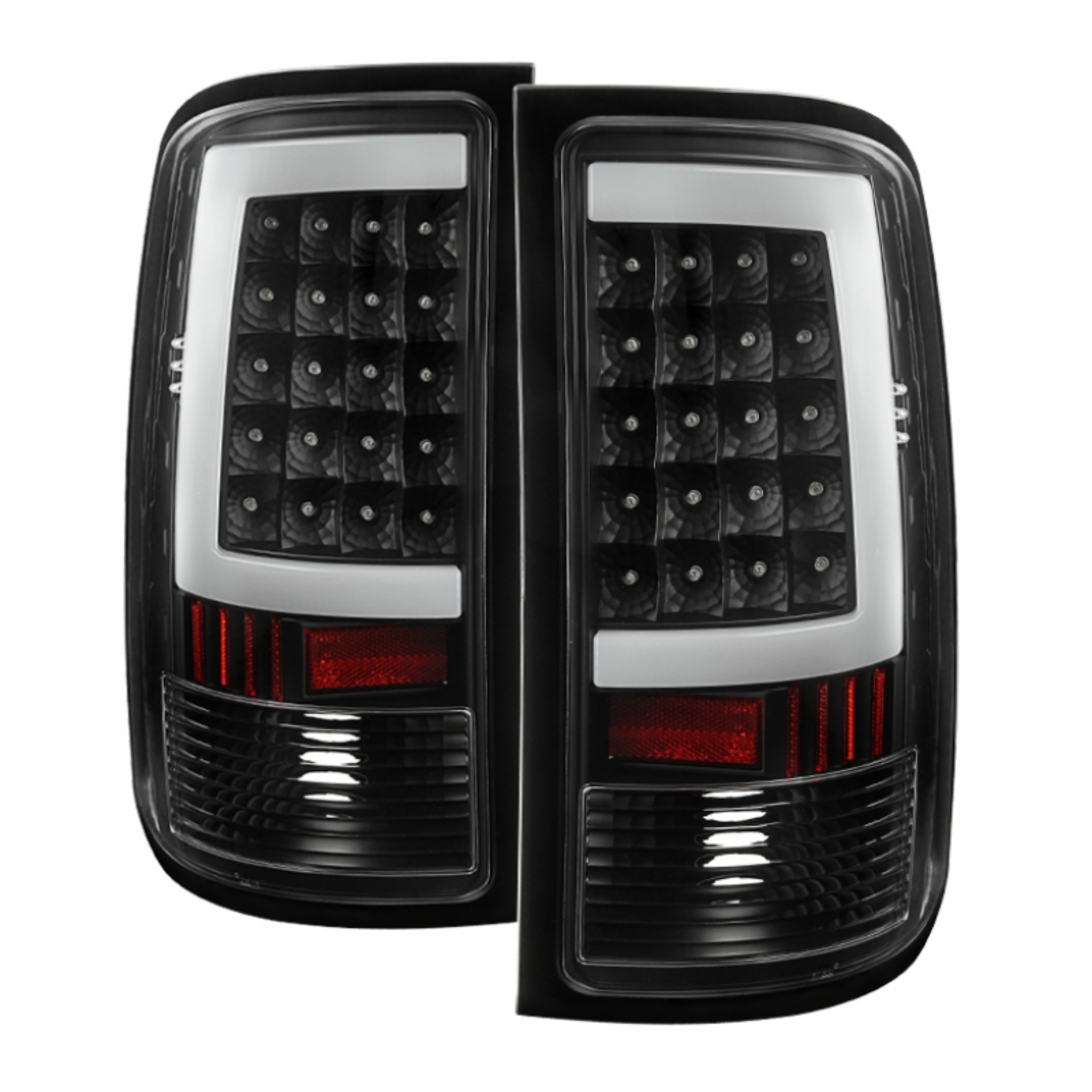 Picture of xTune GMC Sierra 07-13 LED Tail Lights Black ALT-ON-GS07-G2-LED-BK