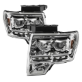 Picture of xTune Ford F150 09-14 Projector Headlights Halogen Model Only LED Halo Chrome PRO-JH-FF15009-CFB-C