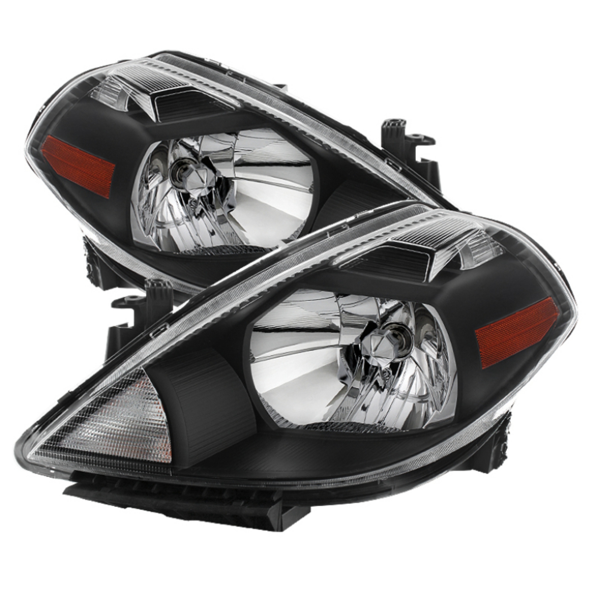 Picture of xTune Nissan Versa 07-12 Crystal Headlights Black HD-JH-NV07-AM-BK