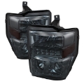 Picture of xTune Ford F250-350-450 Super Duty 08-10 Projector Headlights LED Halo Smoke PRO-JH-FS08-LED-SM