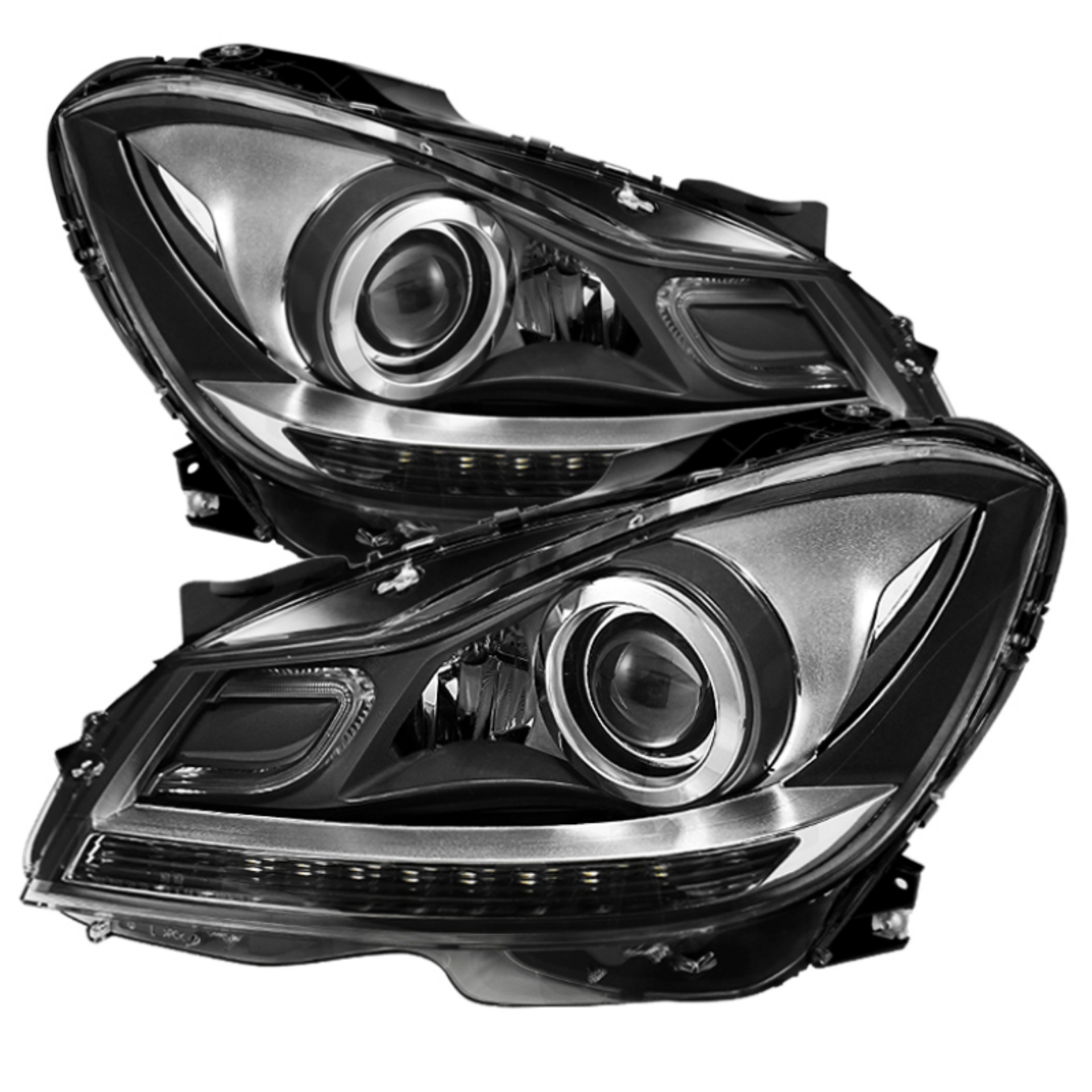 Picture of Xtune Mercedes Benz C-Class 12-14 OE Projector Headlights Fit Non-Hid Chrome PRO-JH-MBW20412-NA-C
