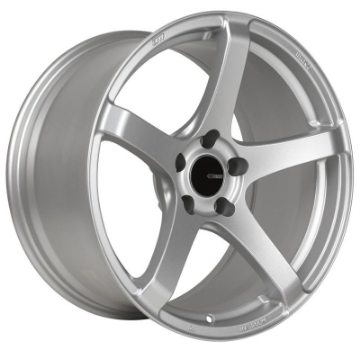 Picture of Enkei Kojin 18x9-5 45mm Offset 5x100 Bolt Pattern 72-6mm Bore Dia Matte Silver Wheel