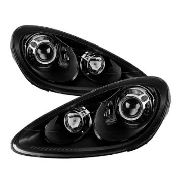 Picture of xTune Porsche Cayenne 11-14 4 LED Projector Headlights Black PRO-JH-PCAY11-AFS-BK