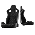 Picture of Xtune Scs Style Racing Seat Carbon Pu White X Black-Black Driver Side RST-SCS-05-BKWX-DR