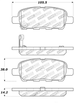 Picture of StopTech Street Touring 03-09 350Z Rear Brake Pads