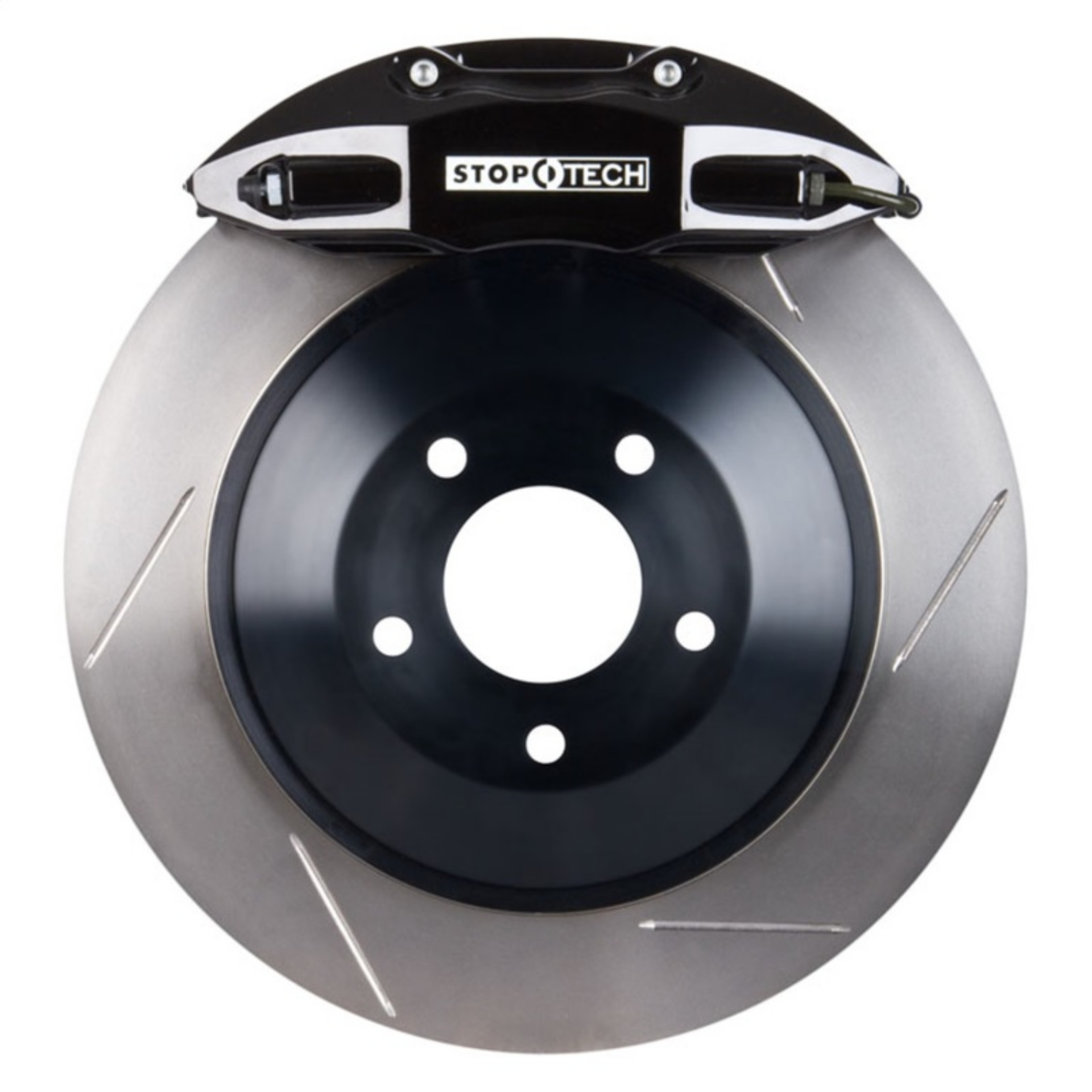Picture of StopTech 06-12 VW GTI Front BBK w-Black ST-41 Calipers 328x25mm Slotted Rotors