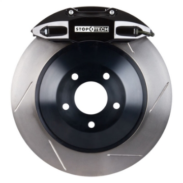 Picture of StopTech 06-12 VW GTI Front BBK w-Black ST-41 Calipers 328x25mm Slotted Rotors