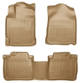 Picture of Husky Liners 10-13 Lexus RX350-RX450h WeatherBeater Tan Front & 2nd Seat Floor Liners
