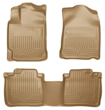 Picture of Husky Liners 10-13 Lexus RX350-RX450h WeatherBeater Tan Front & 2nd Seat Floor Liners