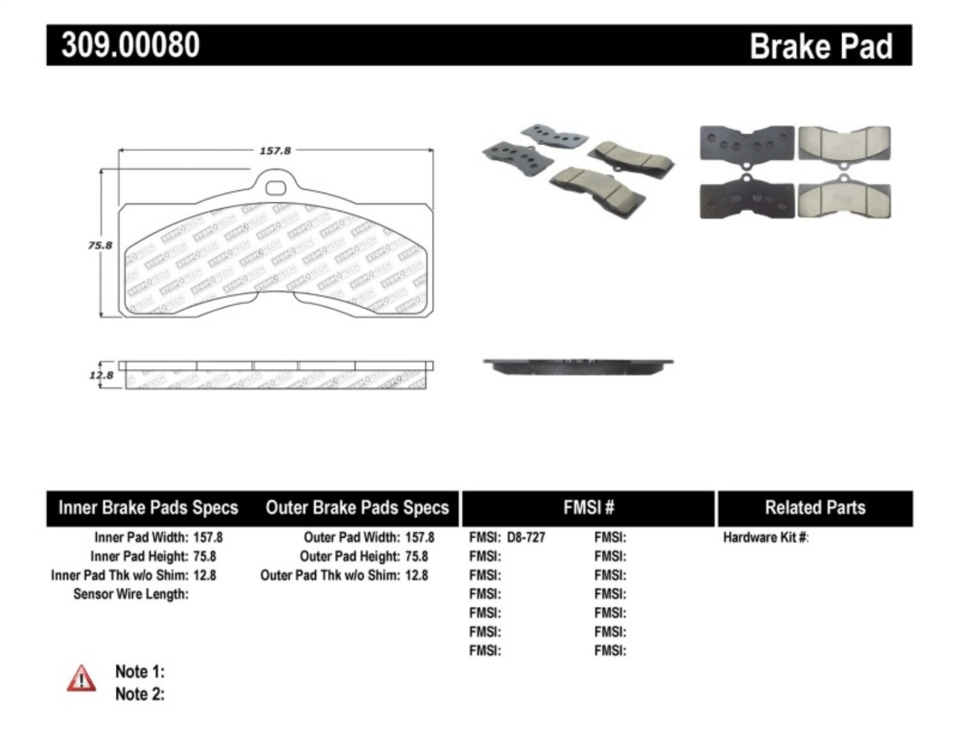 Picture of StopTech Performance Brake Pads