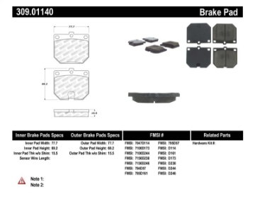 Picture of StopTech Performance Brake Pads