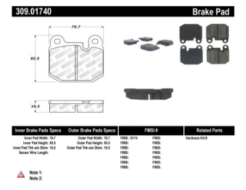 Picture of StopTech Performance Brake Pads