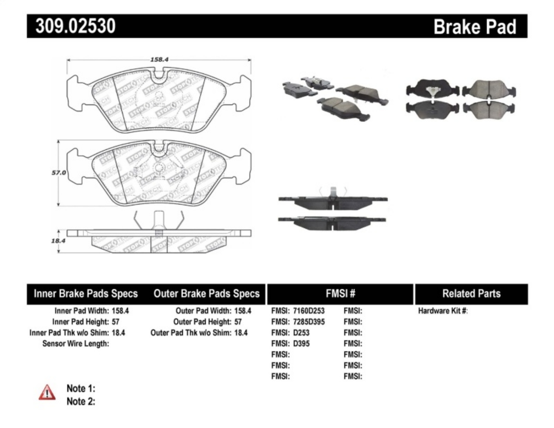 Picture of StopTech Performance Brake Pads