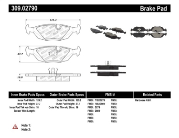 Picture of StopTech Performance Rear Brake Pads
