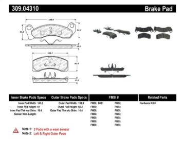 Picture of StopTech Performance Brake Pads