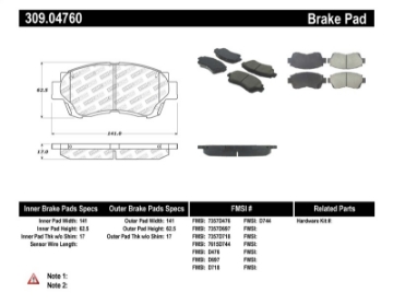 Picture of StopTech Performance Brake Pads