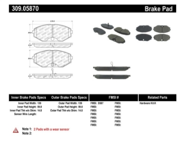Picture of StopTech Performance Brake Pads