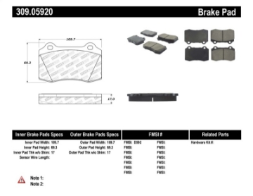Picture of StopTech Performance Brake Pads