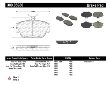 Picture of StopTech Performance Brake Pads